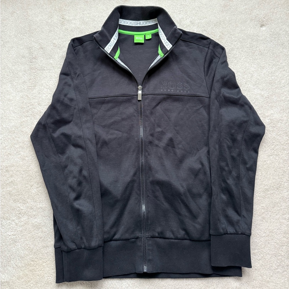 BOSS Men's Black Zip-Up Jacket